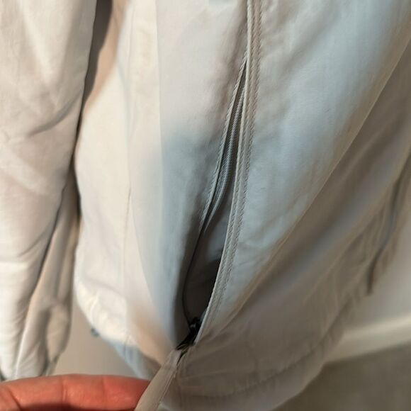 Sz L Eddie Bauer medium weight grey hooded jacket coat - Picture 3 of 9